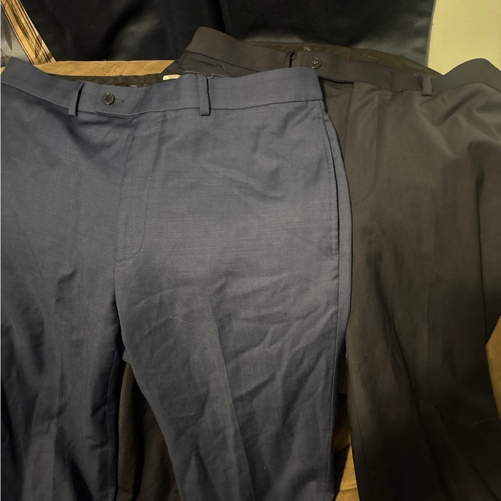 2 pair calvin klein flat frontt chinos both size 34 x 32